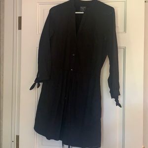 Abercrombie XS black long sleeve button down dress